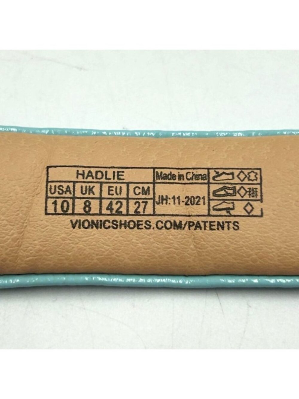 Vionic Women's Silver Blue Leather Hadlie Orthotic Slide Sandals Size 10 3525 - Picture 6 of 16